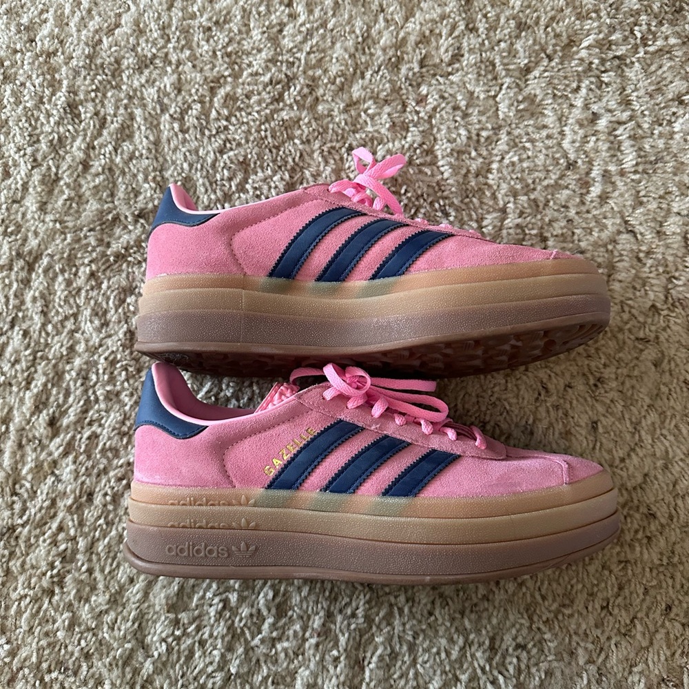 Adidas Gazelle Pink and Blue Sneakers